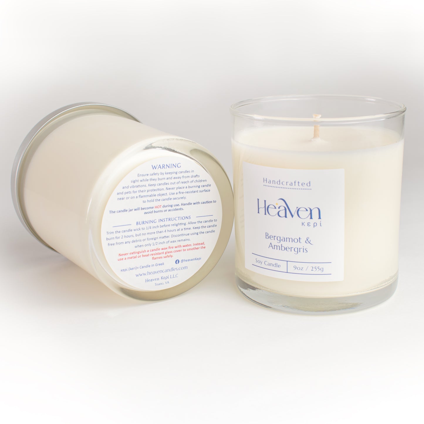 Bergamot & Ambergris – Artisan Soy Candle with Citrus & Amberwood