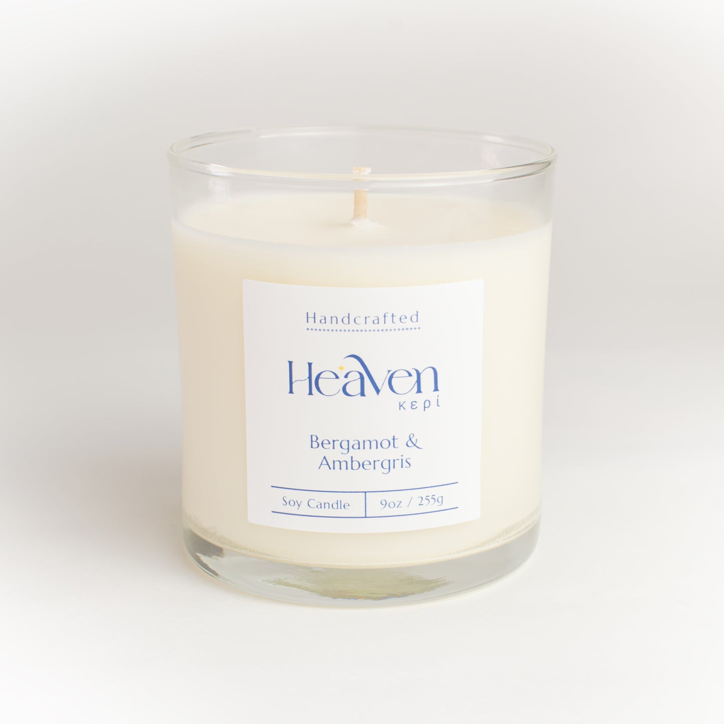 Luxury home fragrance candle with bergamot, vetiver, and amberwood notes.