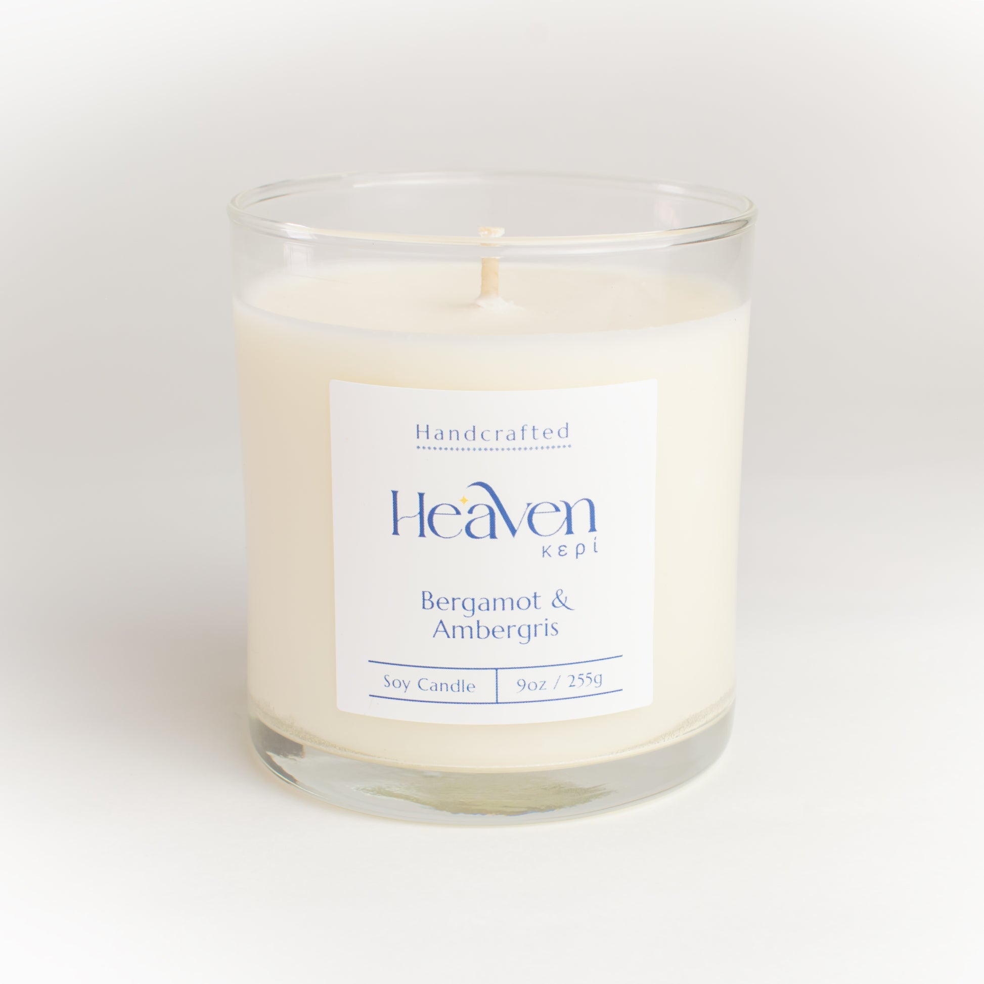 Luxury home fragrance candle with bergamot, vetiver, and amberwood notes.