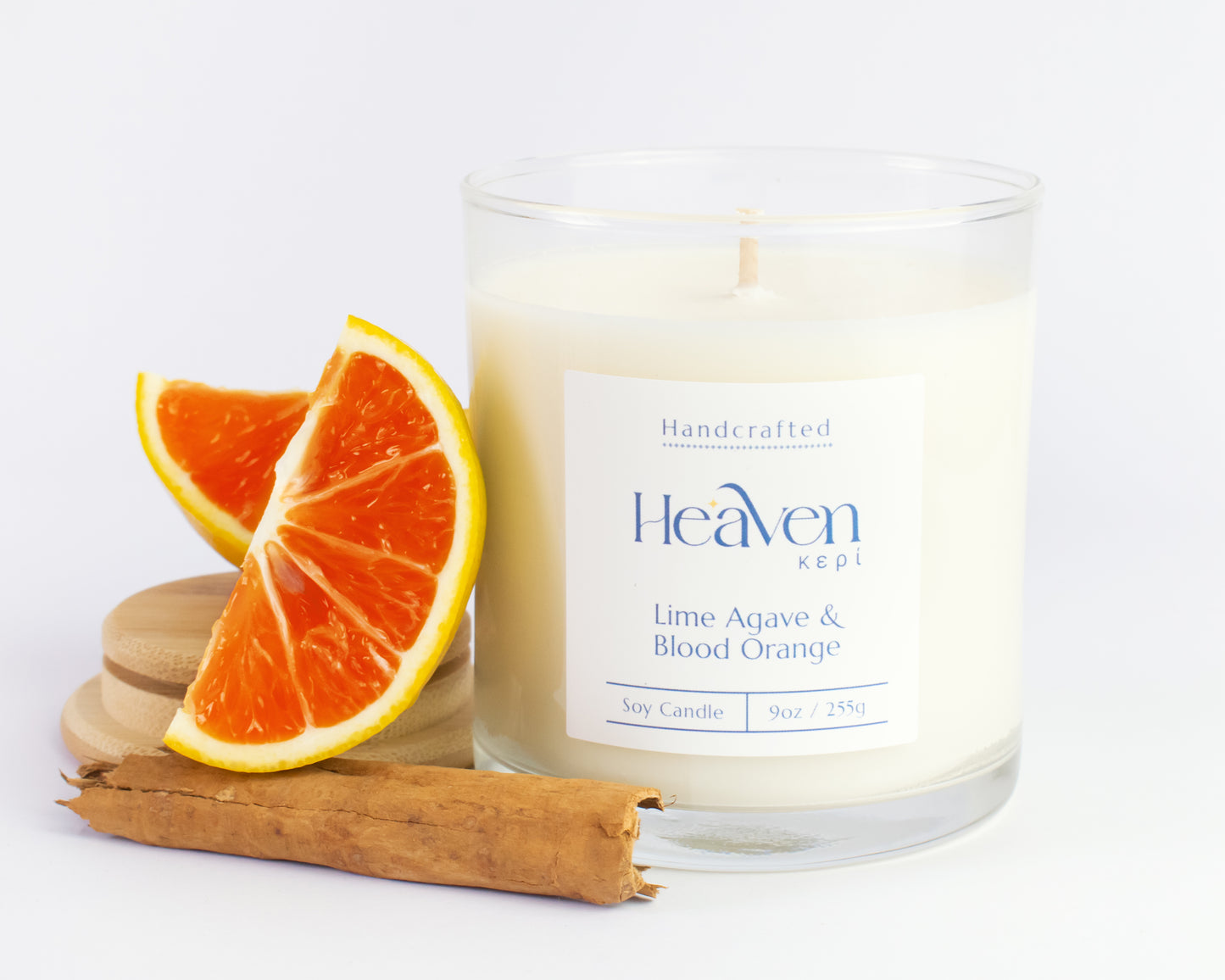 Fresh lime blood orange soy candle hand-poured