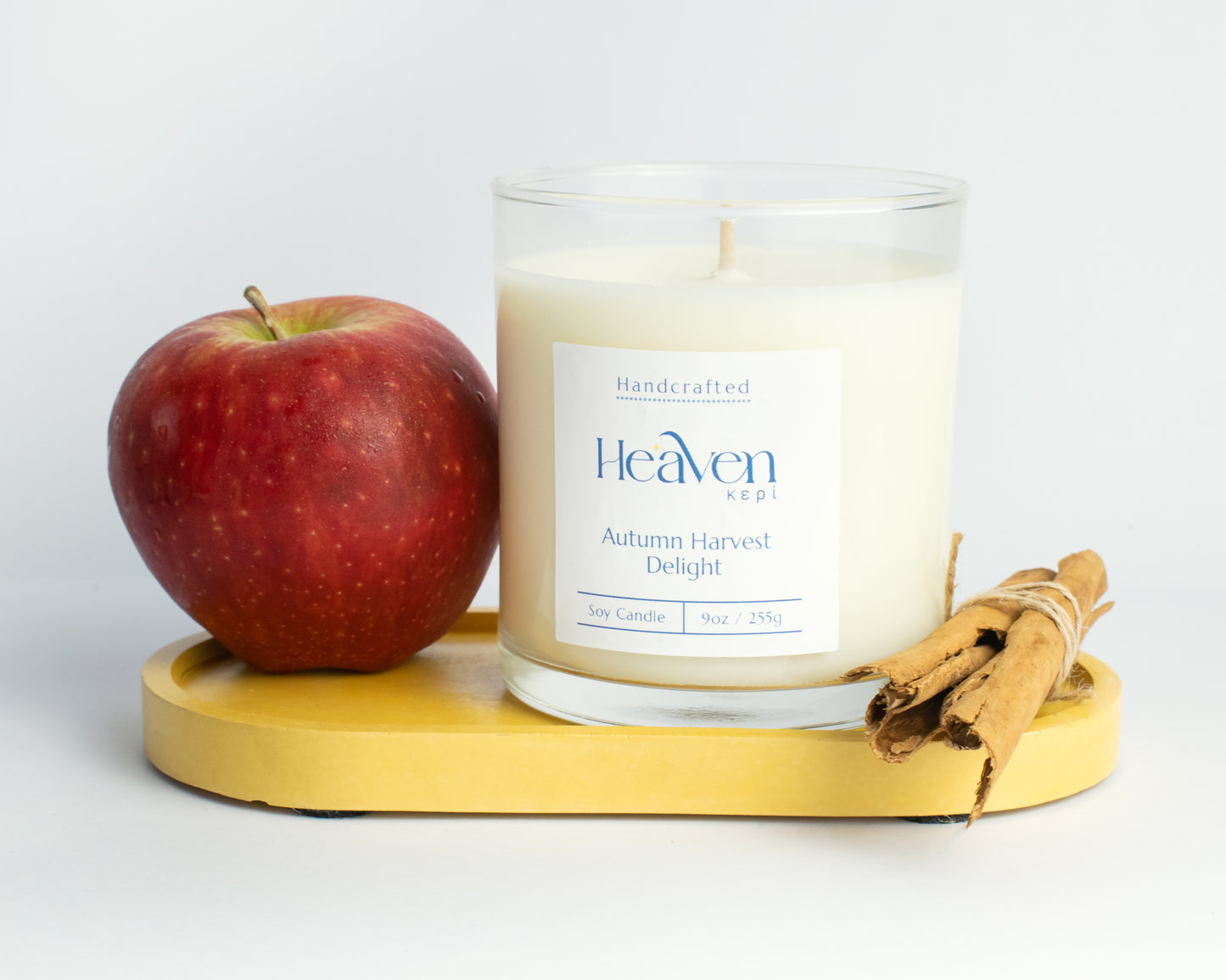 Hand-poured fall scented soy candle with cranberry, fig, cinnamon, and vanilla.
