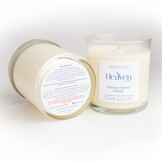 Hand-poured fall scented soy candle with cranberry, fig, cinnamon, and vanilla.
