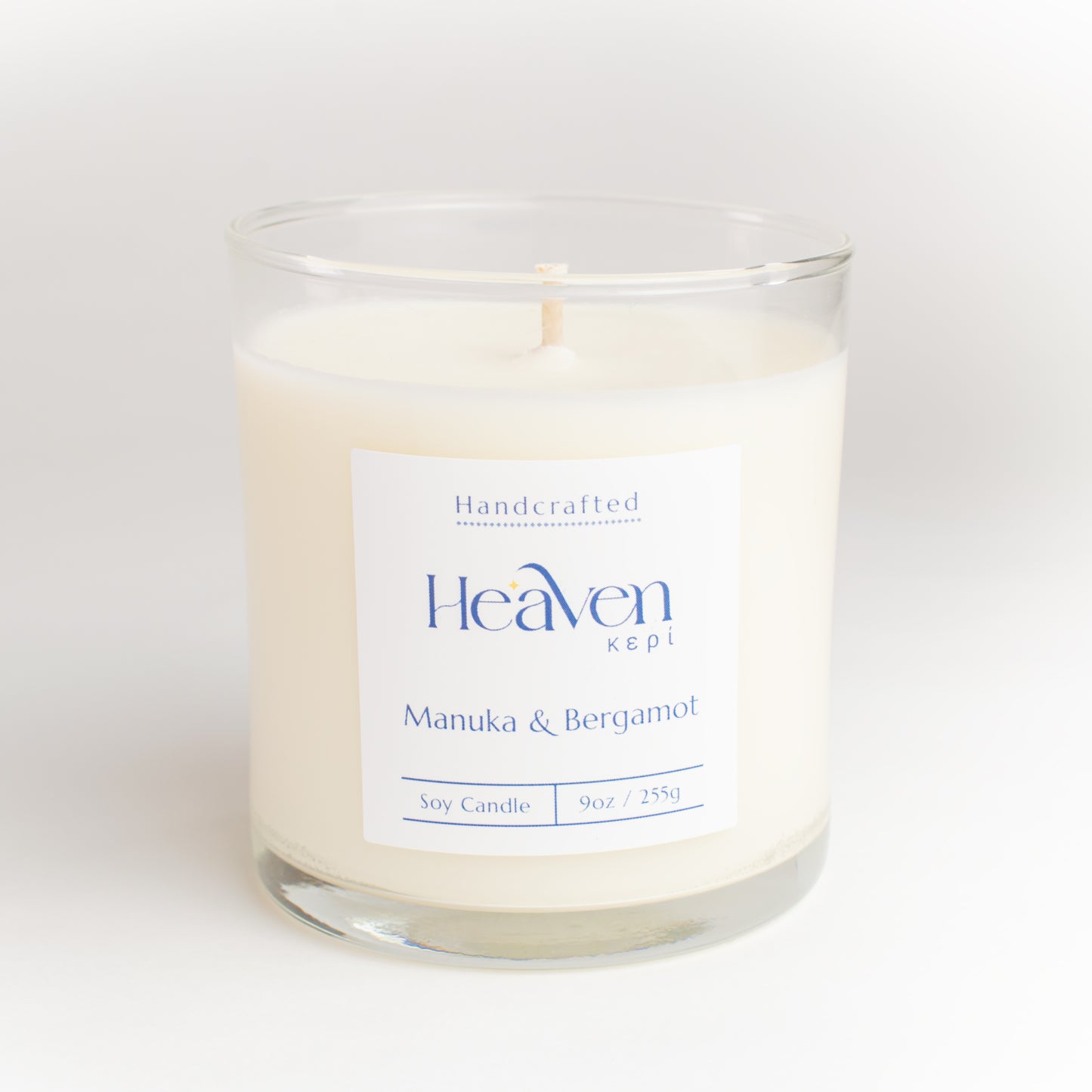 Warm cozy scented candle for fall and winter home atmosphere