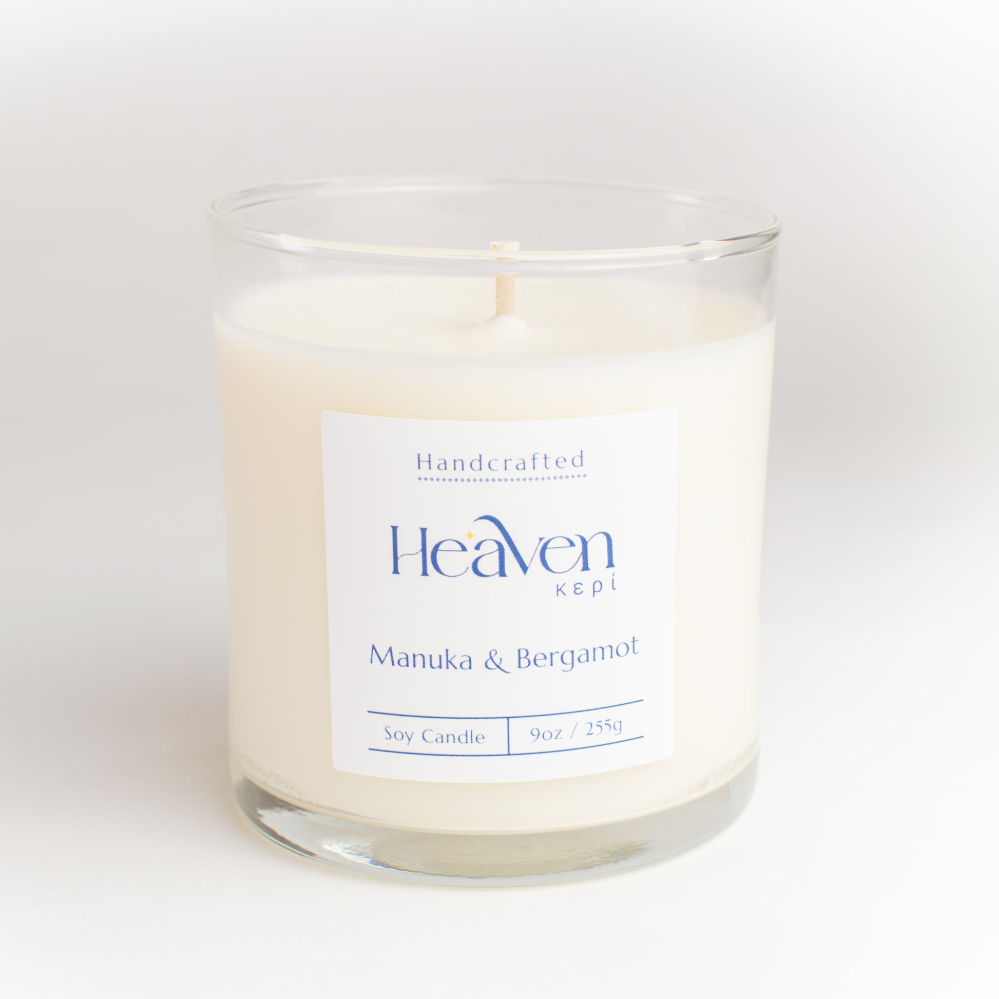 Warm cozy scented candle for fall and winter home atmosphere